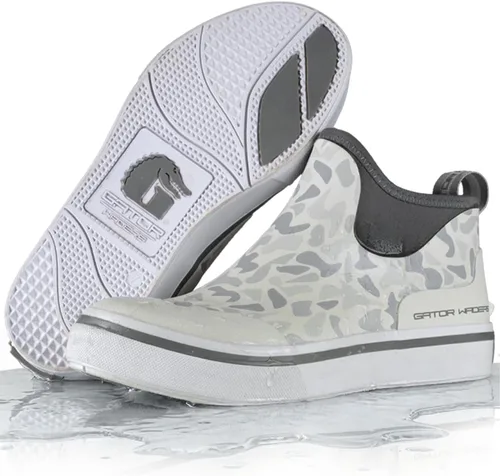 Vista 17 de Gator Waders Botas de Campamento de Malla de Aire para Mujeres - Botas de Tobillo Duraderas Transpirables Antideslizantes Impermeables para Acampar