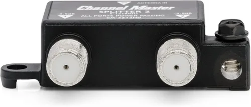 Vista 4 de Channel Master Splitter 2 Divisor de 2 vías distribuye la señal de antena digital HDTV a 2 televisores, una entrada y dos salidas, paso