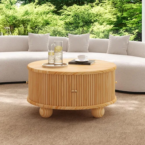 Vista 18 de KEVINSPACE Mesa auxiliar negra con borde dorado en la parte inferior, mesa de centro redonda para espacios pequeños, mesa auxiliar de madera mesita