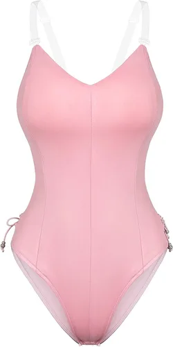 Vista 2 de Conjunto de traje de disfraz de conejito para mujer, una sola pieza, con accesorios, RosaRebel Fun., XXL
