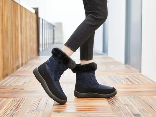 Vista 6 de Cheval Winter Snow Boots for Women, Fur Lined Warm Booties, Outdoor Anti-slip Waterproof Comfortable Short Boot, Botas De Invierno Para Mujert