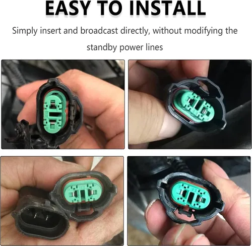 Vista 7 de 2 piezas conectores de faros H8/H11 con coleta de cable de 4 pulgadas, adaptadores hembra, arnés de luces antiniebla/arnés de cableado de faros