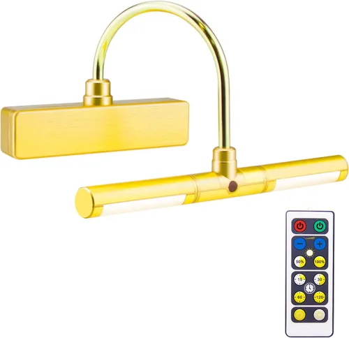 Vista 11 de BIGLIGHT - Luz LED inalámbrica a pilas para cuadros, con control remoto, cabezales de luz giratorios con 3 modos de iluminación; lámpara