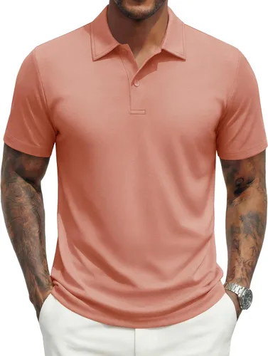 Vista 12 de MAGNIVIT Mens Polo Shirts Short Sleeve Moisture Wicking Breathable UPF80+ Casual & Athletic Collared Golf Shirts