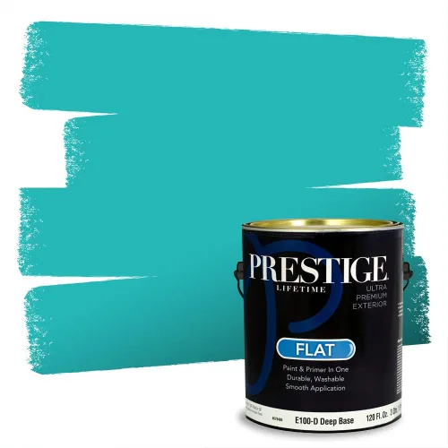Vista 166 de Prestige Paints - Pintura exterior e imprimación en uno, 1 galón, plano, compatibilidad comparable con el color menta «Whipped Mint» de Behr