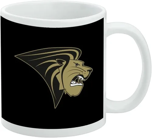 Vista 283 de Taza de cerámica con el logotipo principal de la Universidad Rider, taza de regalo novedosa para café, té y bebidas calientes, 11oz, blanca