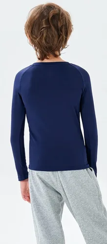 Vista 4 de MRIGNT 2 Pack Youth Boys Thermal Compression Shirts Long Sleeve Fleece Baselayer Soccer Baseball Running Base Layer