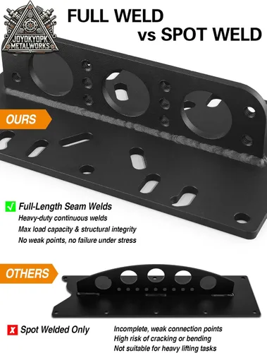 Vista 7 de LS Placa elevadora de motor SBC BBC compatible con Ford 2,4 barriles de diámetro extendido Carb placa de elevación universal del motor, negro