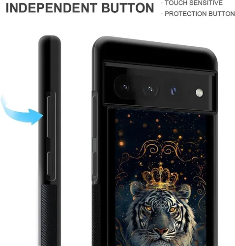 Vista 1506 de Compatible con Google Pixel 4A 5G Mobile Case Creative Acrylic Panel trasero Silicona Protección Grip especialmente diseñado para Google Pixel 4A 5G