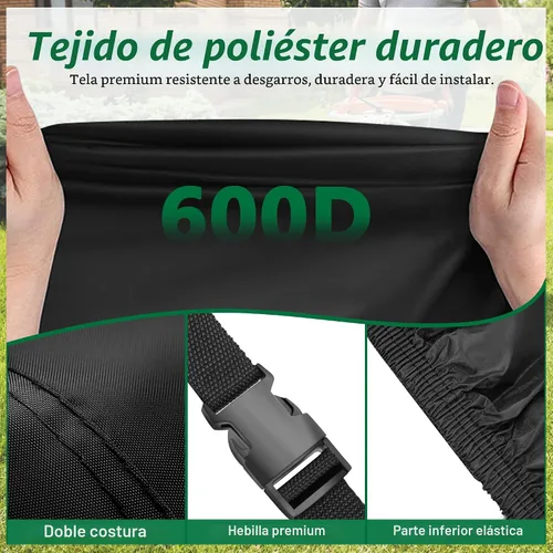 Vista 7 de Himal Outdoors Funda para cortacésped de giro cero, poliéster Oxford 600D resistente, protección UV, ajuste universal con cordón y bolsa