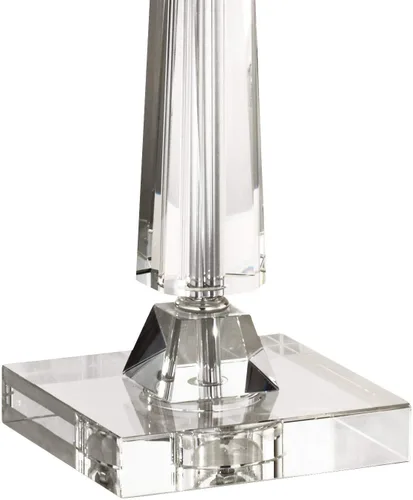 Vista 7 de Vienna Full Spectrum Aline - Lámpara de mesa tradicional de 26 1/2 pulgadas de alto, cristal transparente, pantalla gris, sala de estar, dormitorio