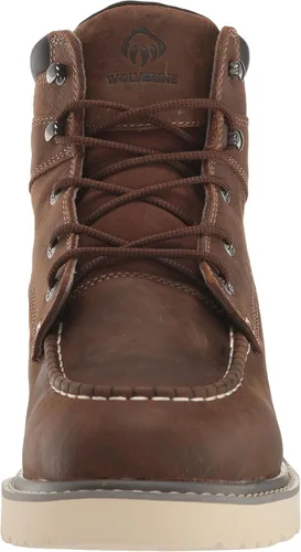 Vista 2 de WOLVERINE Botas de construcción impermeables de cuña comercial de 6 pulgadas para hombre
