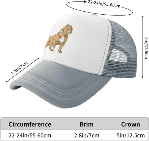 Vista 6 de American Bully Trucker Hat - Mesh Baseball Snapback Cap for Men Or Women Outdoors