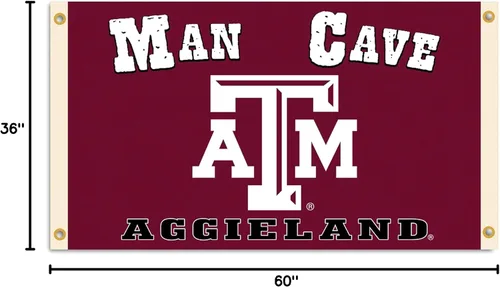 Vista 8 de BSI PRODUCTS, INC. - Bandera de Texas A&M Aggies de 3 x 5 pies con ojales de latón de alta resistencia - TAMU orgullo de fútbol, baloncesto