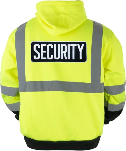 Vista 3 de RYNO GEAR Sudadera con capucha de forro polar para hombre con protección de serigrafía frontal y trasera, color negro.