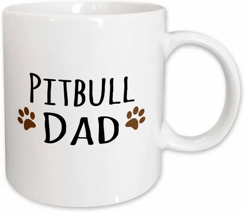 Vista 10 de 3dRose Pitbull Dog Dad - Taza de 11 onzas, color negro