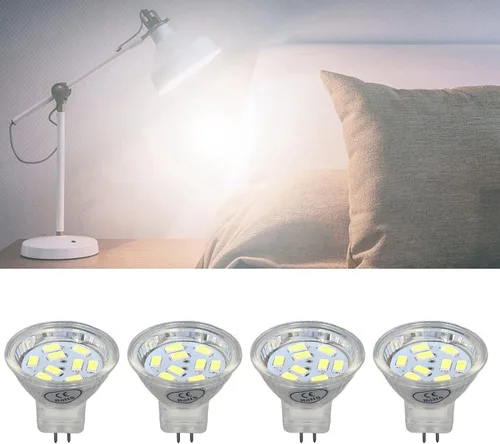Vista 4 de Bombillas halógenas, bombilla MR11 3W 300lm lámpara con 9 cuentas base de doble pin para lámpara de paisaje, luces estroboscópicas intermitentes