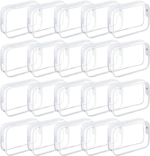 Vista 12 de Bolsas de cosméticos transparentes para mujeres y hombres, bolsas de aseo impermeables, bolsas de maquillaje de PVC, estuche organizador
