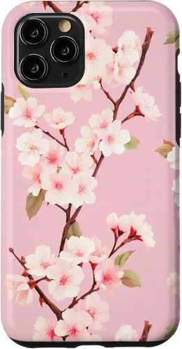 Vista 29 de Japanese Cherry Blossom Floral Flower Pattern Pastel Pink Case for iPhone 17