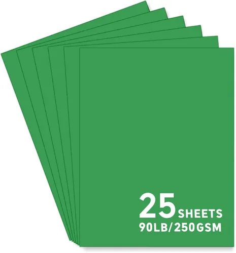 Vista 12 de 25 hojas de papel de cartulina negra, cartulina de 8.5 x 11 para Cricut.