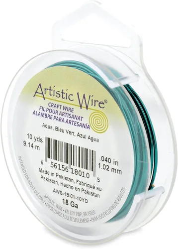 Vista 92 de Artistic Wire, Alambre de cobre de color chapado en plata de calibre 18, resistente al deslustre, amatista, 20 pies