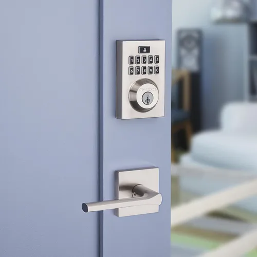 Vista 4 de Kwikset Smartcode 913 - Cerrojo de seguridad electrónico moderno Níquel satinado contemporáneo