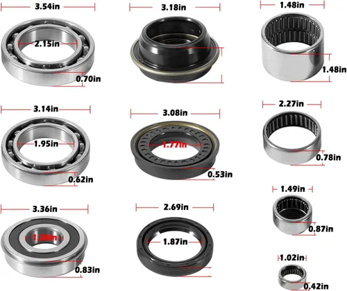 Vista 7 de Kit de rodamientos de reconstrucción de caja de transferencia NP246 con juntas y sellos para GM, BK-351