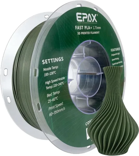 Vista 17 de EPAX High Speed PLA+ Filamento para Impresora 3D, Filamento de Impresión 3D de PLA Rápido, 1.75mm, Precisión Dimensional +/- 0.03 mm, Carrete de 1KG