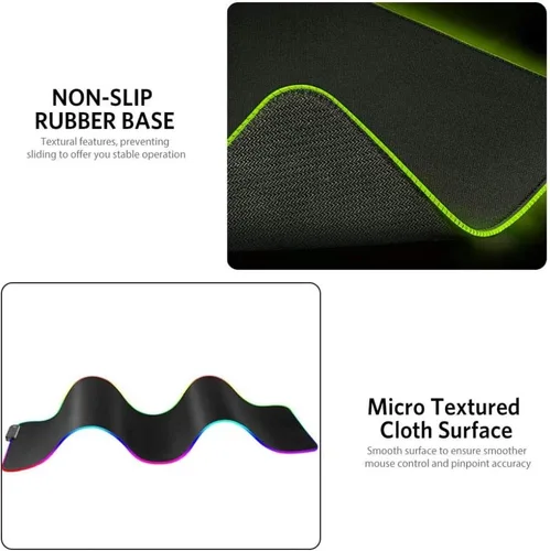 Vista 4 de Honkai Impact - Alfombrilla de ratón para videojuegos con diseño de anime en 3 generación para videojuegos, color RGB, grande, 14 colores Mause Pad