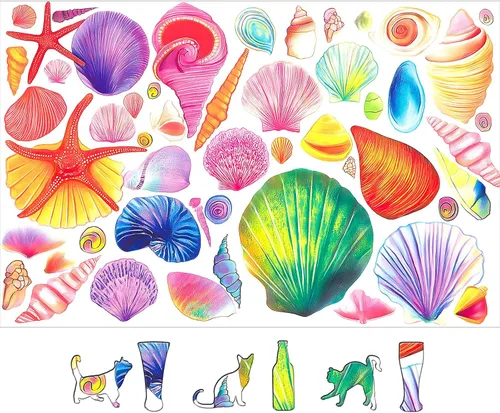 Vista 23 de Autumn Birds - Rompecabezas de 500 piezas para adultos, lindo paisaje natural de otoño, dibujos animados, pájaros bebés con sombreros de invierno
