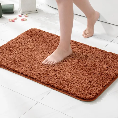 Vista 34 de MIULEE Alfombras de baño negras, suaves y pequeñas, absorbentes, antideslizantes, de secado rápido, esponjosas, para baño, bañera y duchas, lavables
