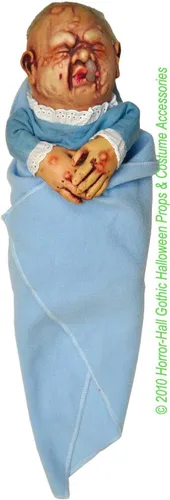 Vista 2 de Baby Stinky Puppet espeluznante mutante realista mutante accesorio de disfraz de Halloween