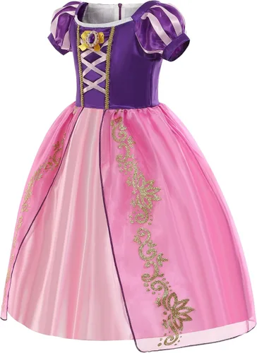 Vista 2 de Purple Princess Dresses for Girls Toddler Costume for Girls Kids Dress Up clothes with Accessories Birthday Cosplay Christmas