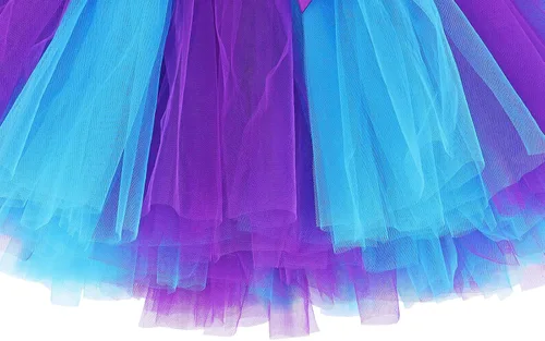 Vista 5 de WonderBabe Mermaid Tulle Tutu Dress for Girls Halloween Birthday Party Costume Princess Mermaid Dress Up Outfit with Headband