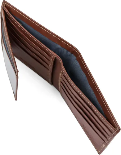 Vista 6 de Timberland Billetera híbrida de cuero para hombre, Coñac