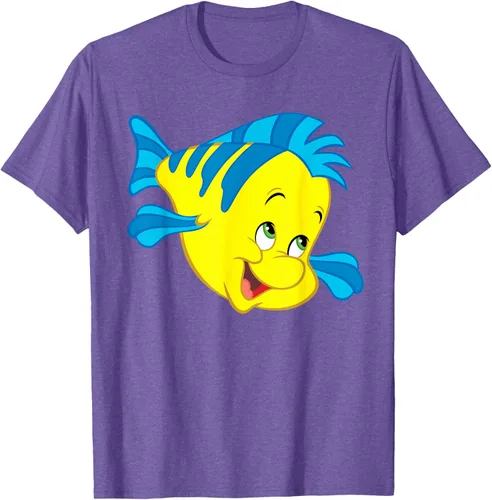Vista 6 de Disney Camiseta de disfraz de cara grande de la Sirenita Flounder Sidekick