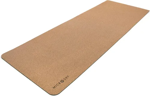 Vista 7 de MICRODRY Tapete de corcho para yoga, pilates, ejercicio y más, tapete de fitness para entrenamiento en casa, 72 pulgadas de largo x 26 pulgadas