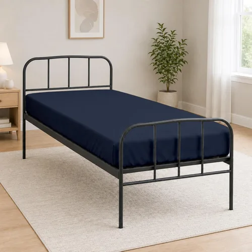 Vista 21 de Sábana bajera ajustable de tamaño para catre de 30" x 75", 100% algodón egipcio, perfecta para literas de campamento/casas rodantes/camas de Gris