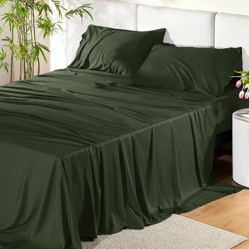 Vista 9 de Bedsure PureWoven 100% rayón derivado de bambú, sábanas de cama individual, 3 piezas