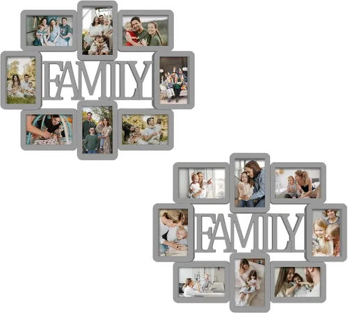 Vista 25 de Jerry & Maggie Marco de fotos familiar de 8 aperturas de 4 x 6 marcos para decoración de pared familiar, marcos de fotos de PVC para galería