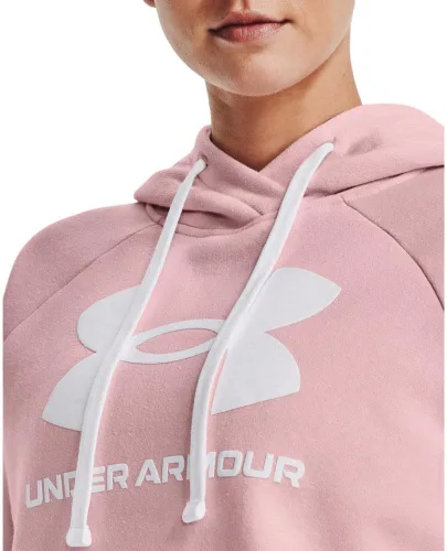 Vista 3 de Under Armour Rival - Sudadera con capucha para mujer, de vellón y con logotipo