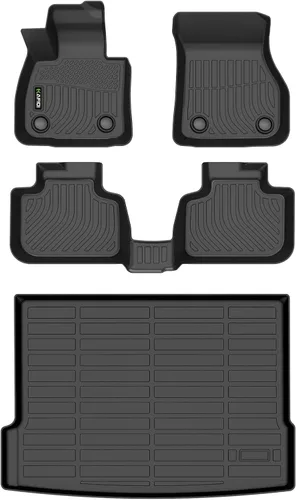 Vista 77 de HAFIDI® - Tapetes para auto con almacenamiento debajo del asiento, para todo clima, antideslizantes, de elastómero termoplástico, para la primera