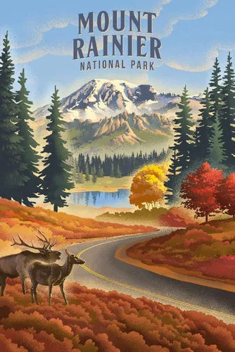 Vista 23 de Lantern Press Acadia National Park Jordan Pond Puzzle, 1000 piezas