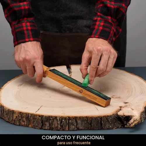 Vista 5 de BeaverCraft Bloque de cuero para afilar cuchillos con compuesto de pulido, kit de afilado de cuchillos LS8 y compuesto de afilado para cuchillos