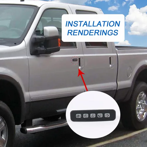Vista 6 de DICMIC Teclado de entrada sin llave para puerta compatible con Ford F250 F350 F450 F550 Super Duty 2004-2010 Ford Escape 2005-2012 Mercury Mariner