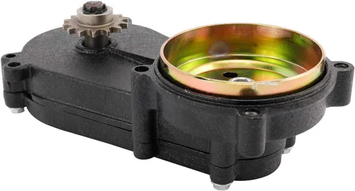 Vista 4 de NovelBee Caja de Engranajes de Transmisión de Motocicleta para Motor de 47cc y 49cc de 2 Tiempos, Mini Moto de Bolsillo (Negro) Caja de reducción