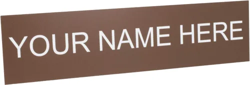 Vista 24 de ExcelMark Placa de nombre personalizada para puerta, oficina, pared, personalizada con tu texto, 2 x 8 pulgadas (1 línea, negro)