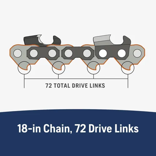 Vista 3 de Husqvarna 581643672 SP33G X-Cut .325 .050 72 DL Paquete de 3 cadenas de motosierra semicicincel de 18 pulgadas