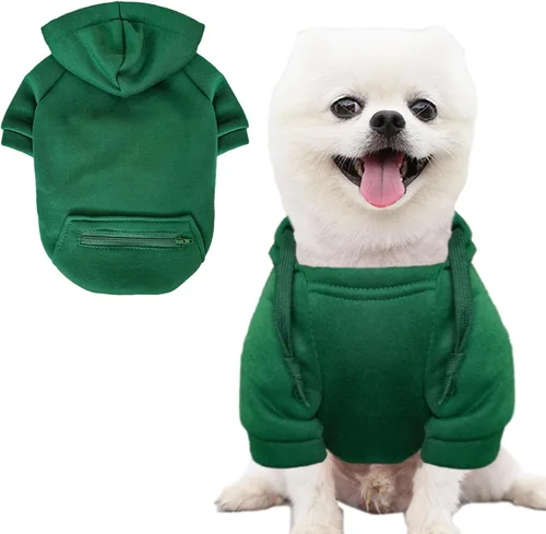 Vista 11 de Jecikelon Abrigo de Clima Frío para Mascotas Perro con Bolsillo Sudadera de Invierno para Perro Ropa Cálida para Cachorros para Perros Pequeños Ropa