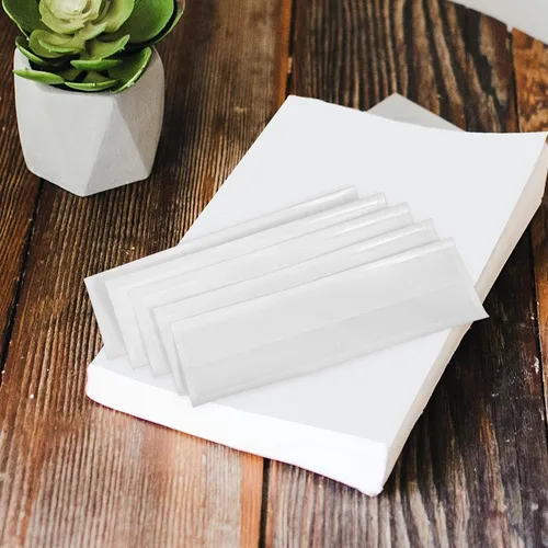 Vista 7 de 20pcs PVC Adhesive File Label Sleeve Holder for Folder Index Tabs